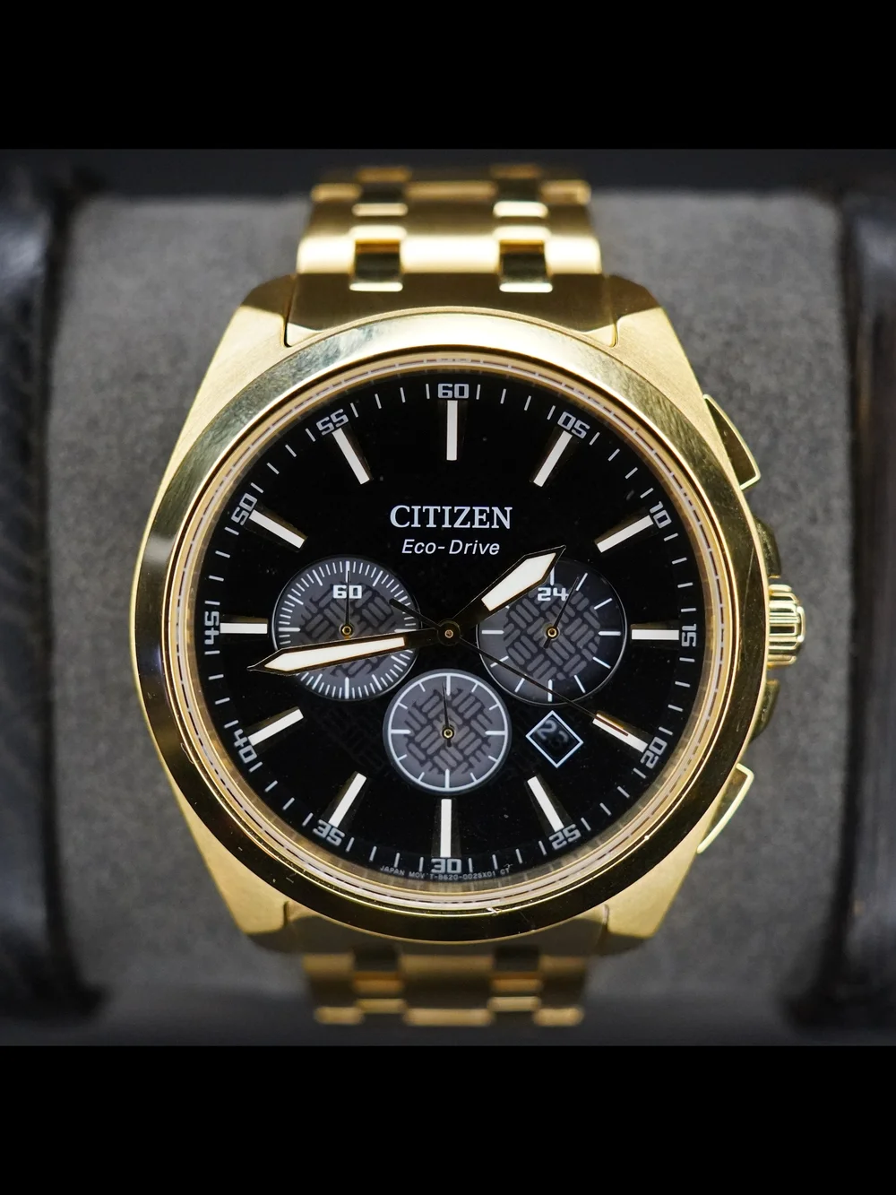 Citizen Eco-Drive Peyton CA4512-50E Gold Tone Chronograph Sapphire Watch